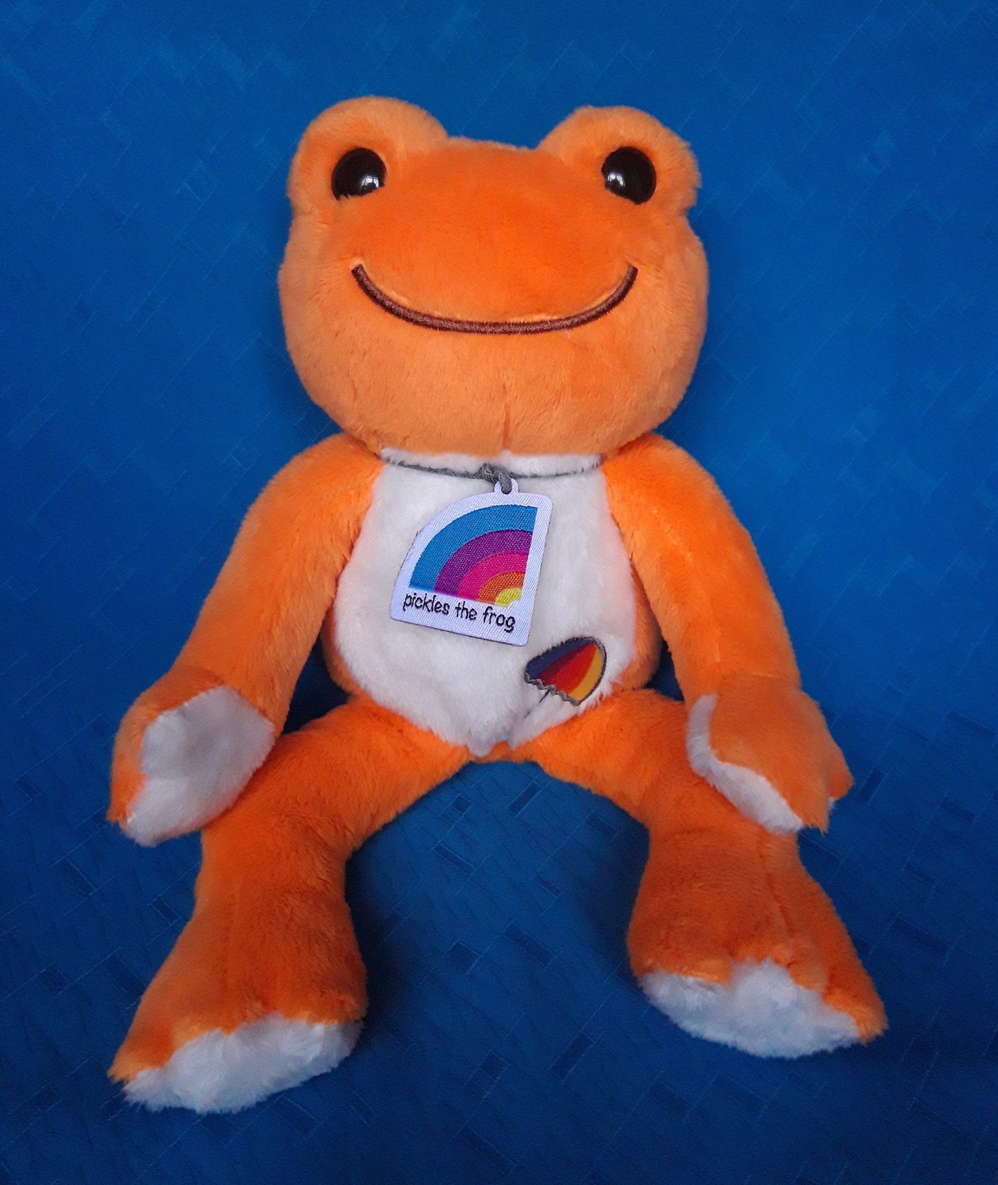 Vintage Orange Pickles the Frog 1994 Nakajima Bean Plush Stuffed