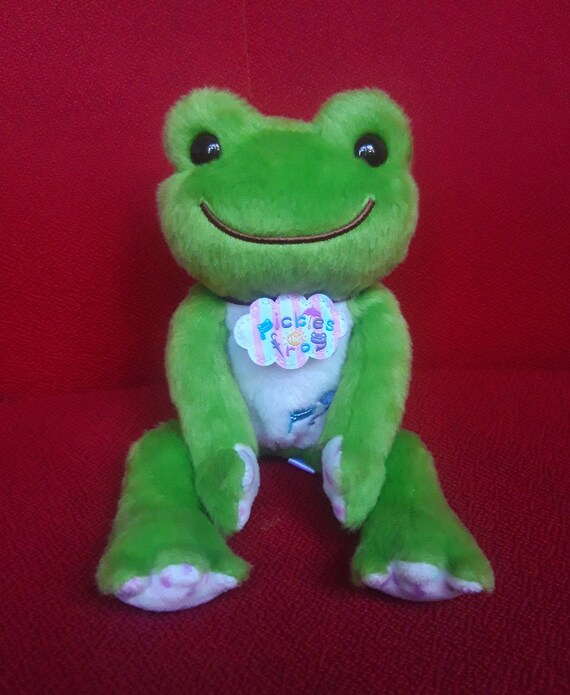 Vintage Pickles the Frog 1994 Nakajima Plush Stuffed Doll Soft Toy