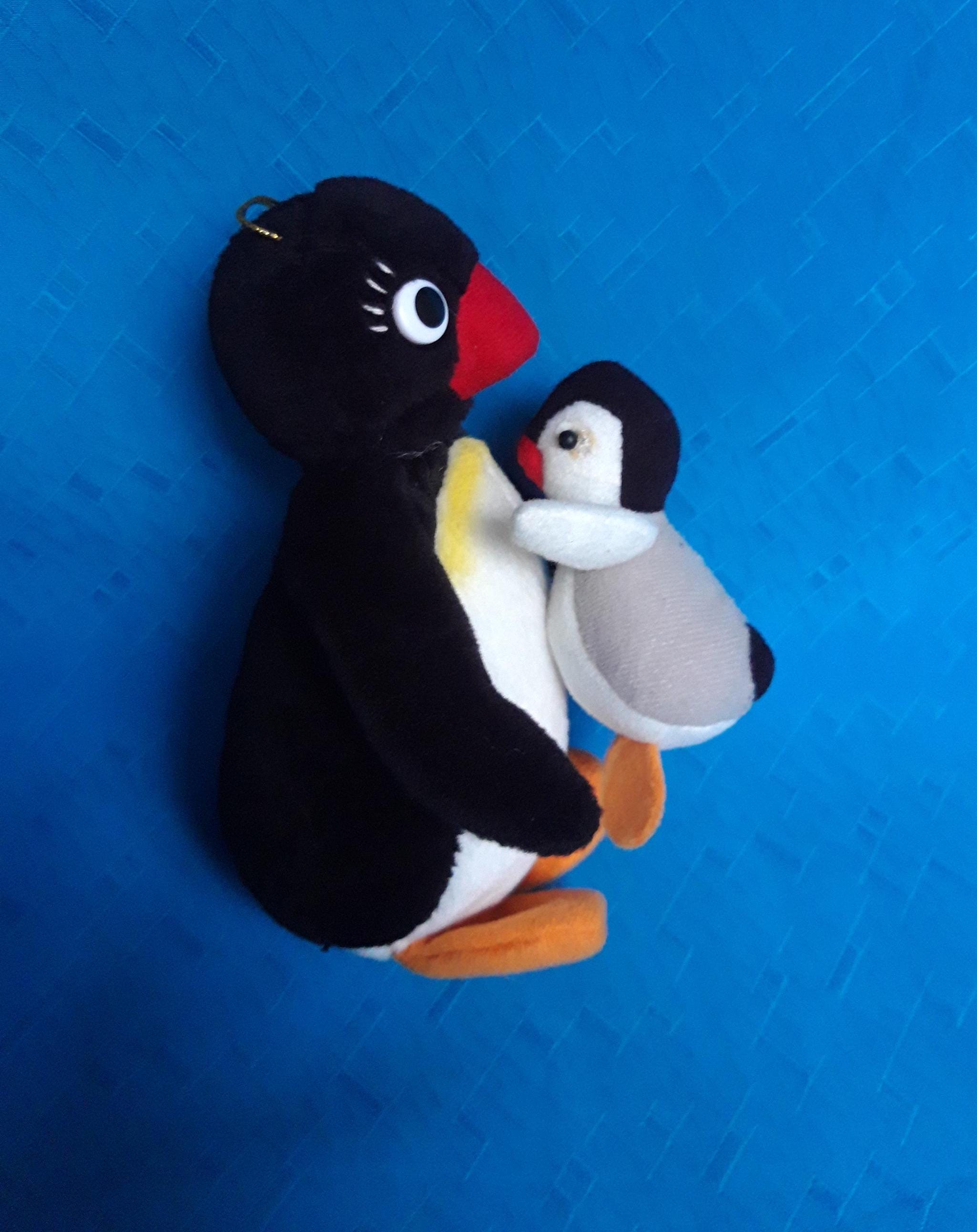 Vintage Pingu's Mother With Baby Pinga 1996 Banpresto Plush