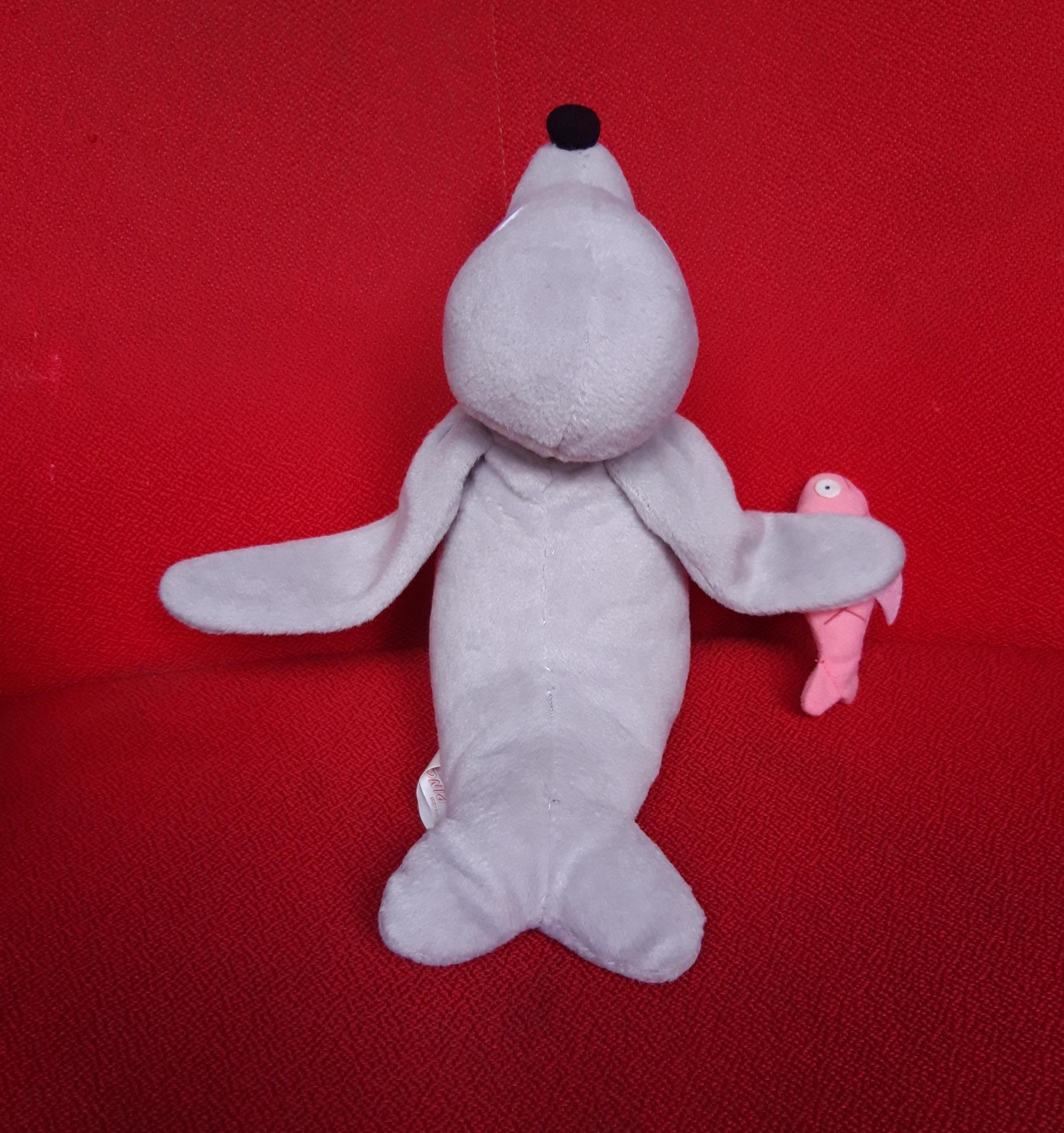 Vintage Robby Pingu Friend Hold Fish 1995 Plush Stuffed Doll Soft Toy ...
