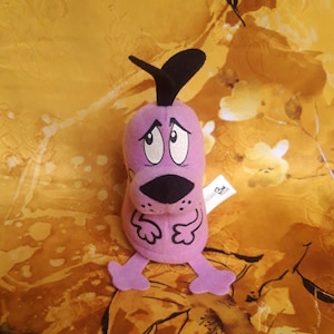 Rare Mini Courage the Cowardly Dog Cartoon Network Plush Stuffed Doll Soft Toy