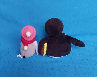 ピングーとピンガがドーナツを持っているミスタードーナツのぬいぐるみ