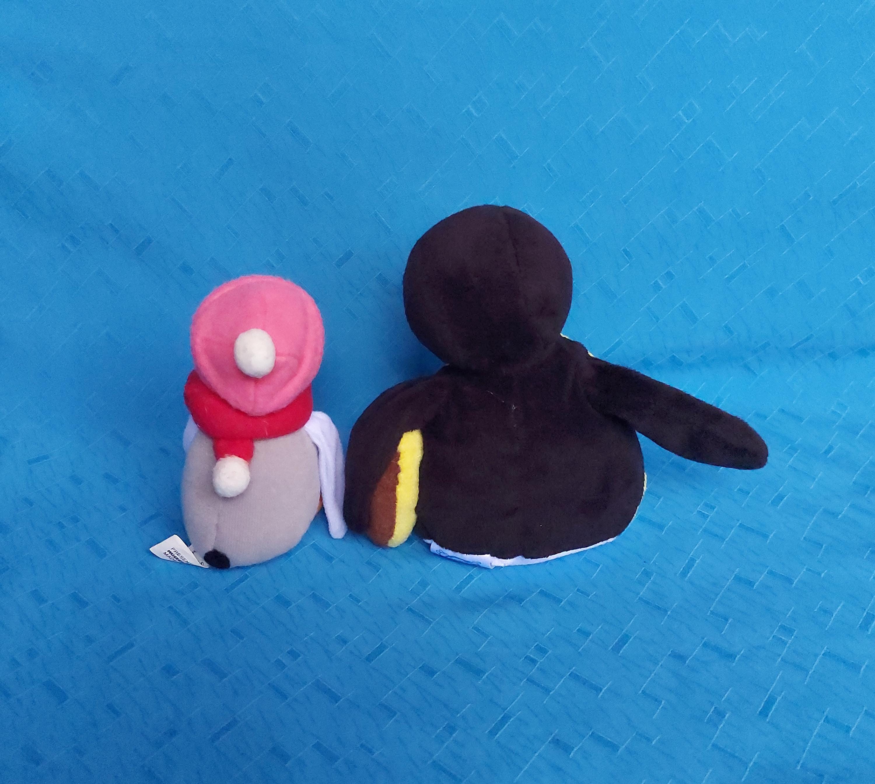 Pingu and Pinga Hold Donut Mister Donut Plush Stuffed Doll Soft