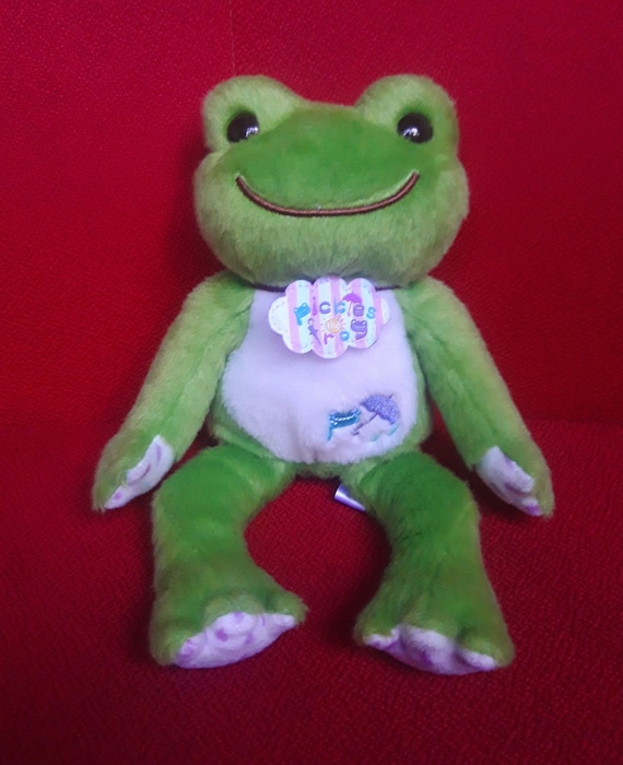 Vintage Pickles the Frog 1994 Nakajima Plush Stuffed Doll Soft Toy