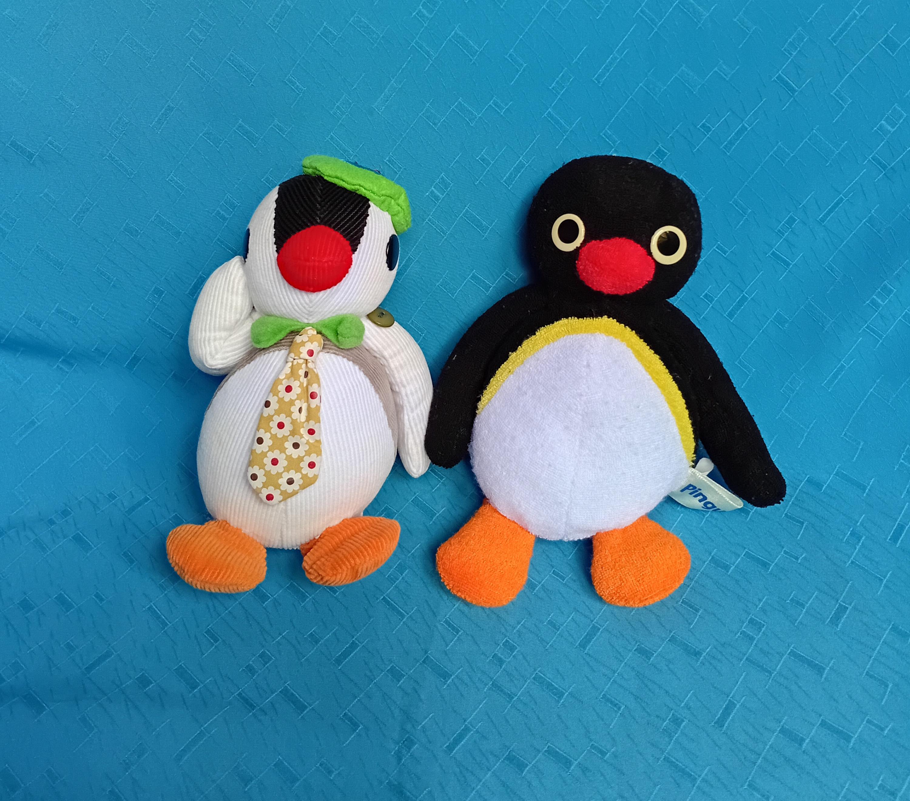 Vintage Pingu and Pinga 2005 Banpresto Plush Stuffed Doll Soft Toy