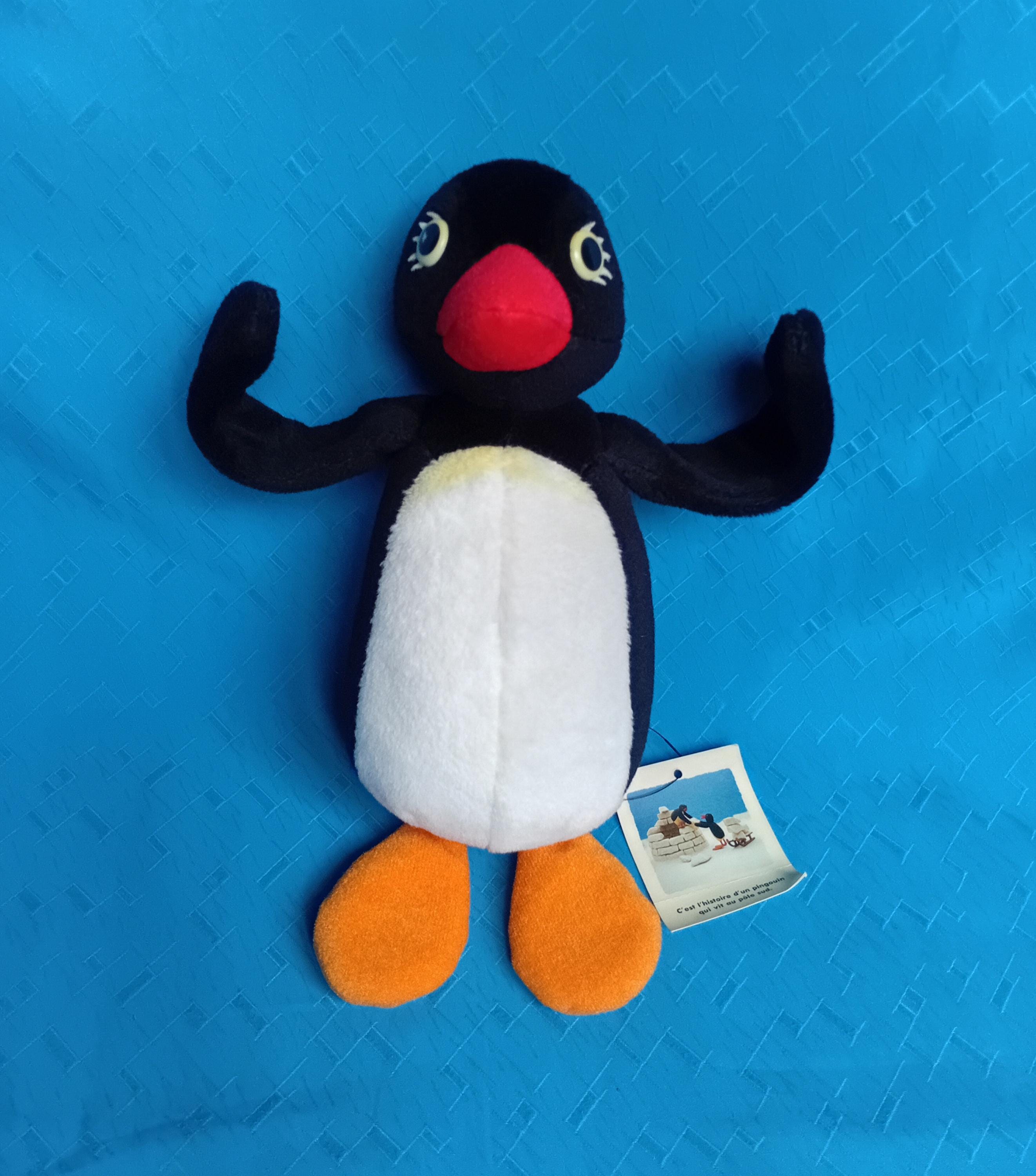 ピングー 　ぬいぐるみ 　ヴィンテージ 　当時品 ピングー（ピンガ） 当時物ぬいぐるみ&バッグ 1995年製 平成レトロ