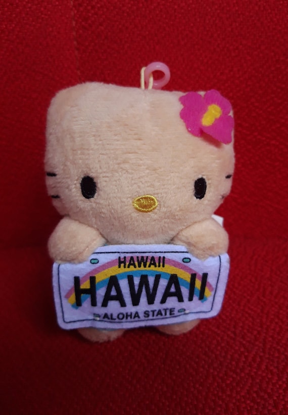 Mini Hello Kitty Brown Hawaii Aloha State Tan Plush Stuffed Doll