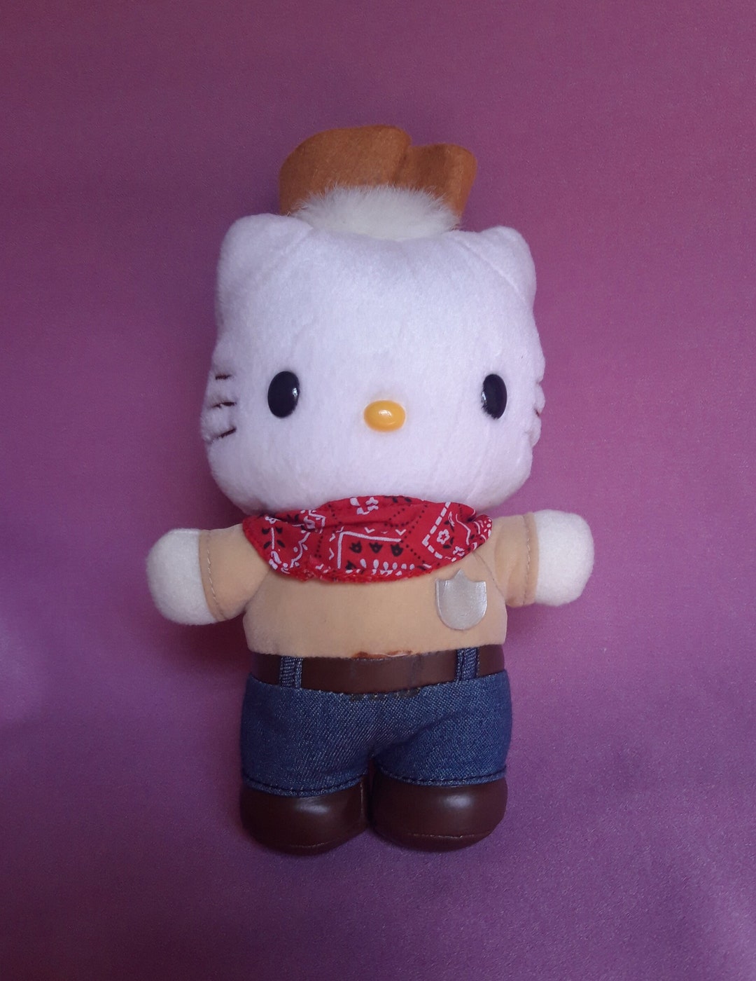 Vintage Hello Kitty Dear Daniel Cowboy 2000 Plush Stuffed Doll Soft Toy ...