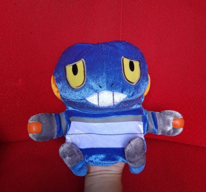 Shiny Hand Puppet Croagunk Pokemon Banpresto Plush Stuffed Doll Soft ...
