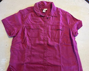 Vintage Silky Snap Button Up