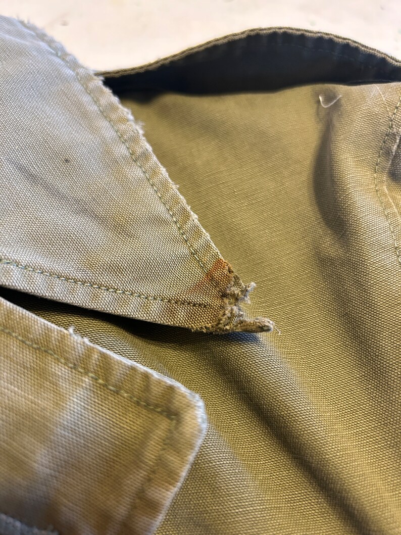 Vintage Distressed Frayed Cargo Jacket