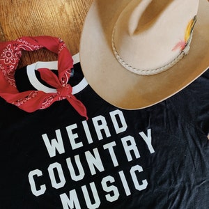 WEIRD COUNTRY MUSIC - ブラック T シャツ