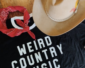 WEIRD COUNTRY MUSIC - Black T-Shirt