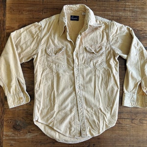 Vintage Solid Flannel Button Down