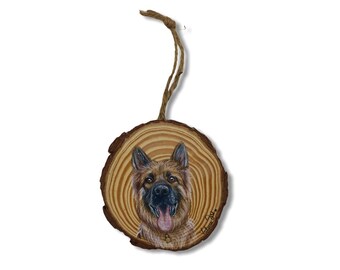 Custom Wooden Pet Portrait Ornament