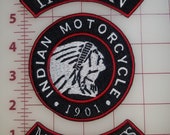Custom Embroidered Indian Motorcycle Logo Patch Set