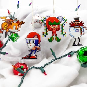 Christmas-Themed Sonic the Hedgehog Character Ornaments