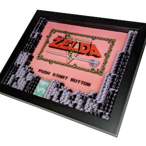 Legend Of Zelda (NES) Shadowbox Wall Art | Title Screen