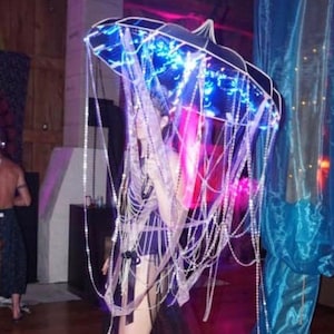 Black Nylon LED Parasol Umbrella ~ &quot;The Starry Nite&quot;