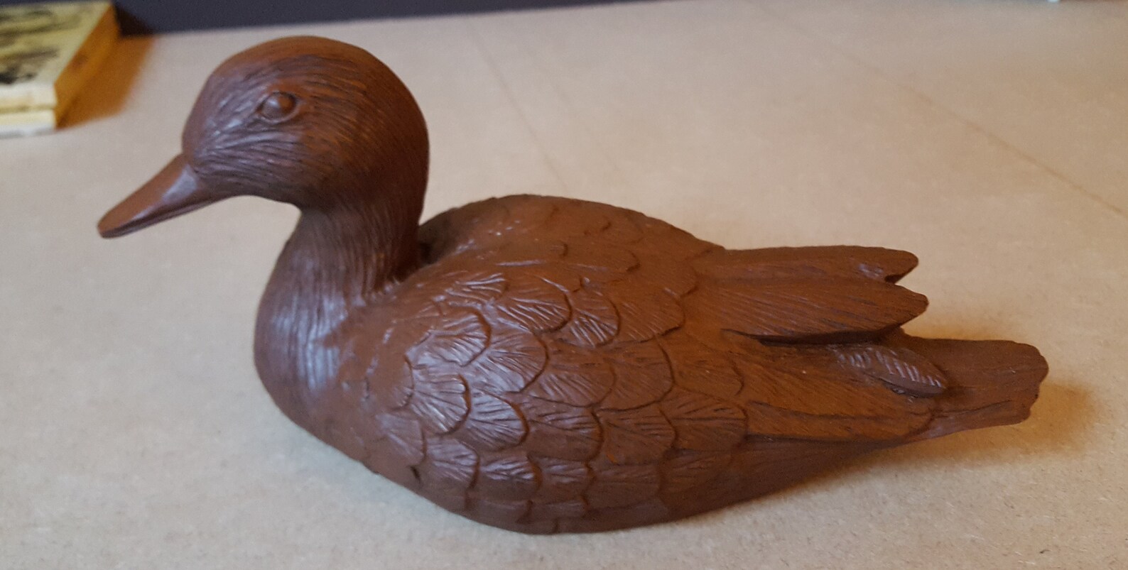 Vintage Handcrafted Crushed Pecan Shell Resin Duck. Etsy