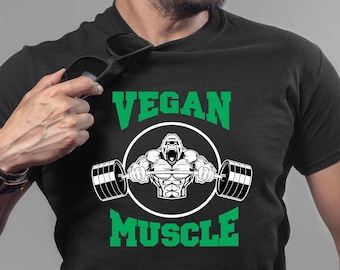 Vegan Shirt Vegan T Shirt Vegan Muscle Shirt Vegan Strong Vegan Athlete Vegan Tee Vegan Gifts Vegan Tshirt Vegan T-shirt Plant Based Shirt