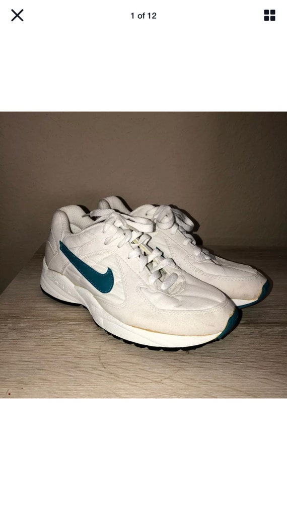 Womens Vintage 90s Nike Air Icarus White Teal Hot… - image 1