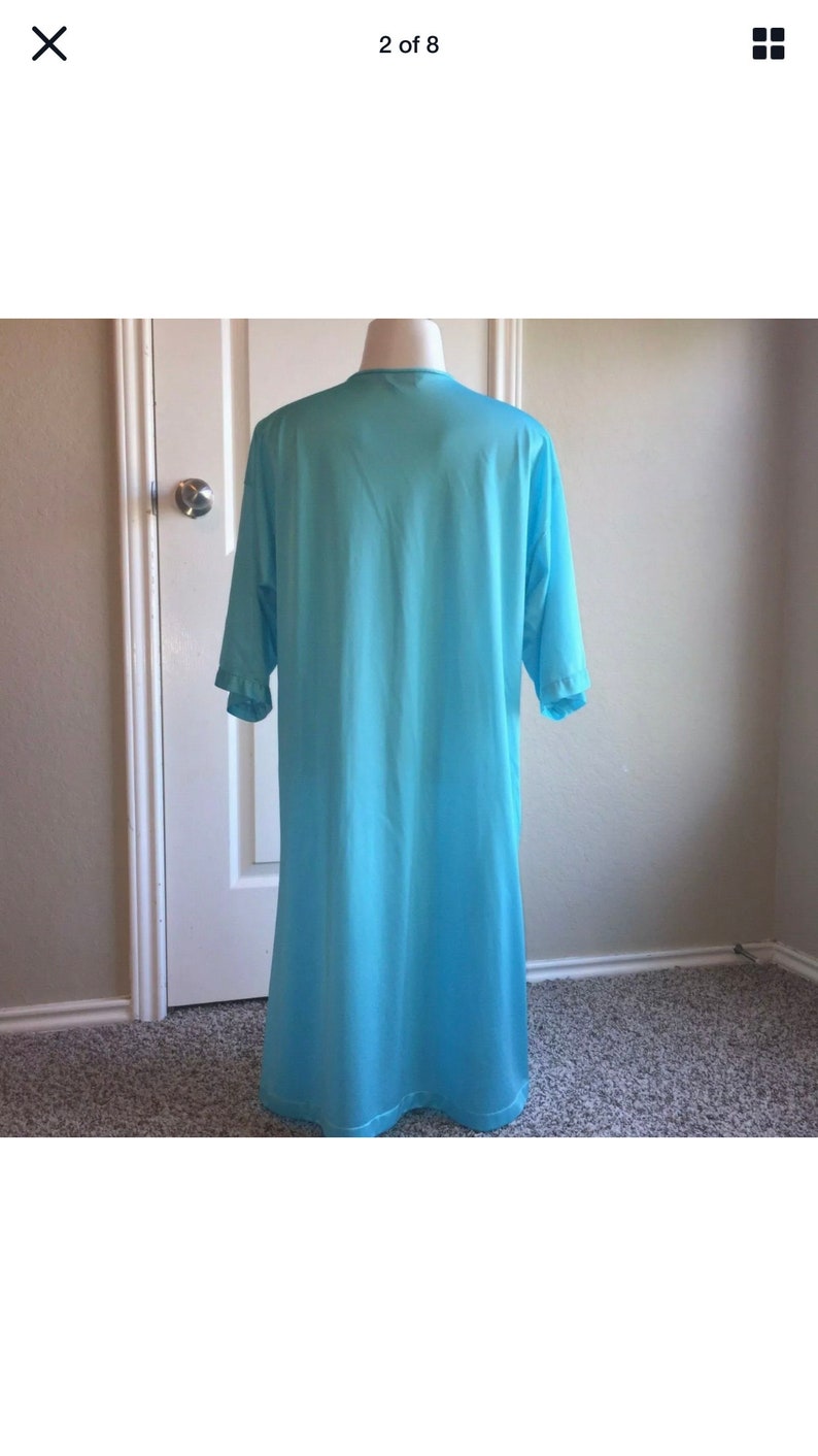 Vintage 60/'s Henson Kickernick Teal Aqua with Pink and White Geo Print Robe