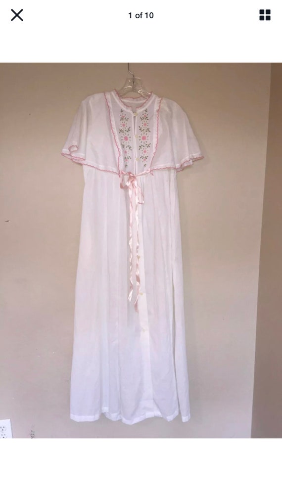 NEW NWT Gilead Vintage Off White Eyelet Pink Flowe