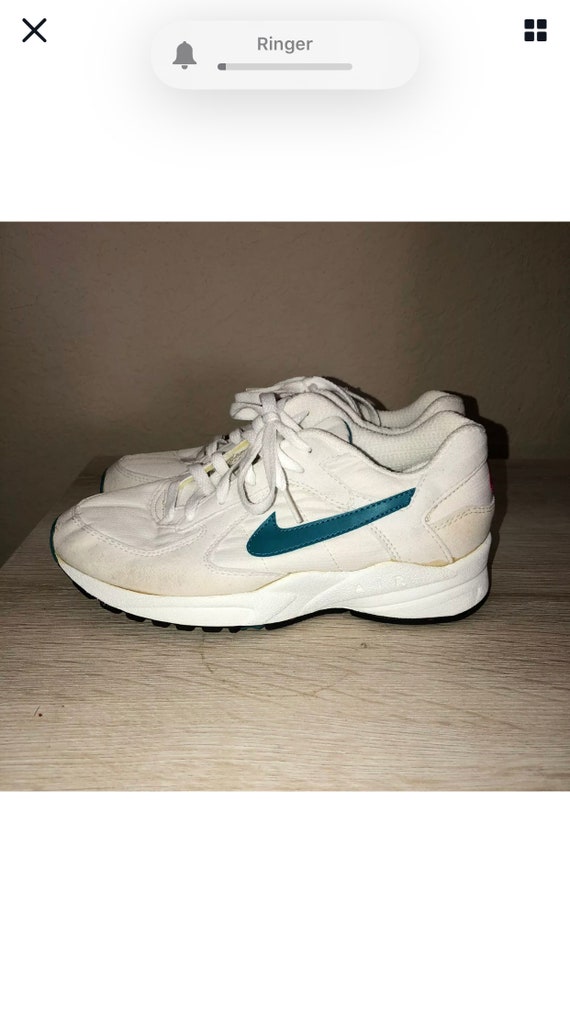 Womens Vintage 90s Nike Air Icarus White Teal Hot… - image 2