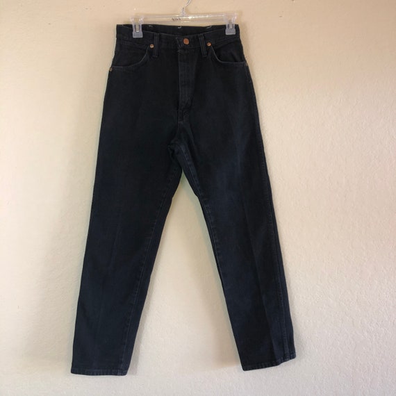 Vintage 80s 90s Wrangler Black High Rise No Back Pockets Mom Jeans  