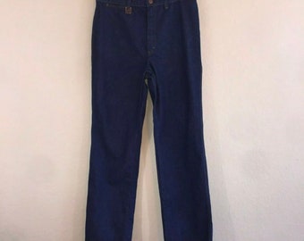 Vintage 1970's Womens Sears JTF Jeans That Fit Dark High Waist Mom Jeans Size 16