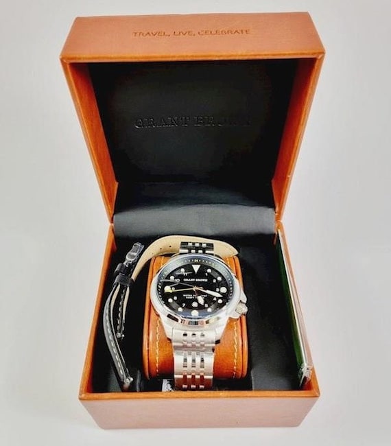 Grant Brown Challenger quartz GMT watch, NIB