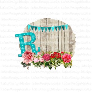 Letra R con Barnwood Frame y Banner ,png, jpg, clipart, Sublimation, Silhouette Cameo, Cricut Design Space, Brother Scan Cut Files