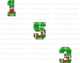 Números de fútbol ,png, jpg, imágenes prediseñadas, sublimación, Cameo de silueta, Cricut Design Space, Brother Scan Cut Files