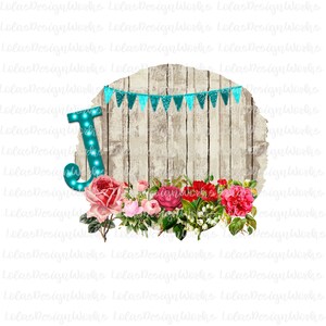 Carta J con Barnwood Frame y Banner ,png, jpg, clipart, Sublimation, Silhouette Cameo, Cricut Design Space, Brother Scan Cut Files