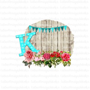 Letra K con Barnwood Frame y Banner ,png, jpg, clipart, Sublimation, Silhouette Cameo, Cricut Design Space, Brother Scan Cut Files