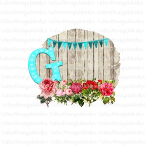 Carta G con Barnwood Frame y Banner ,png, jpg, clipart, Sublimation, Silhouette Cameo, Cricut Design Space, Brother Scan Cut Files
