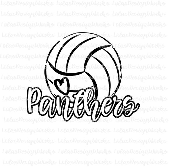 Panthers Volleyball Artwork Png Jpg Eps Svg Dxf Etsy