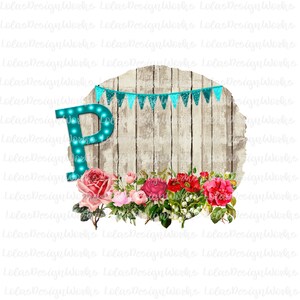Letra P con Barnwood Frame y Banner ,png, jpg, clipart, Sublimation, Silhouette Cameo, Cricut Design Space, Brother Scan Cut Files