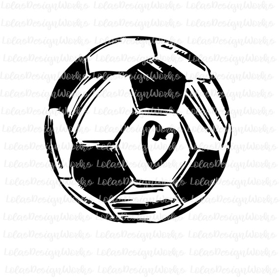 Soccer Ball With Heart png Jpg Eps Svg Dxf Clipart Etsy Finland
