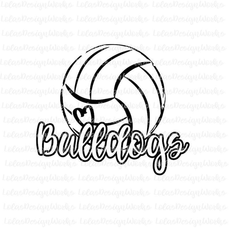 Bulldogs Volleyball Artwork png Jpg Eps Svg Dxf Clipart Etsy