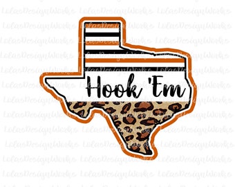 フック エム ホーン レオパード テキサス、png、jpg、クリップアート、昇華、シルエット カメオ、クリカット デザイン スペース、ブラザー スキャン カット ファイル