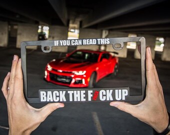 IF YOU CAN READ THIS YOU/'RE CLOSE HUMOR FUNNY Metal License Plate Frame