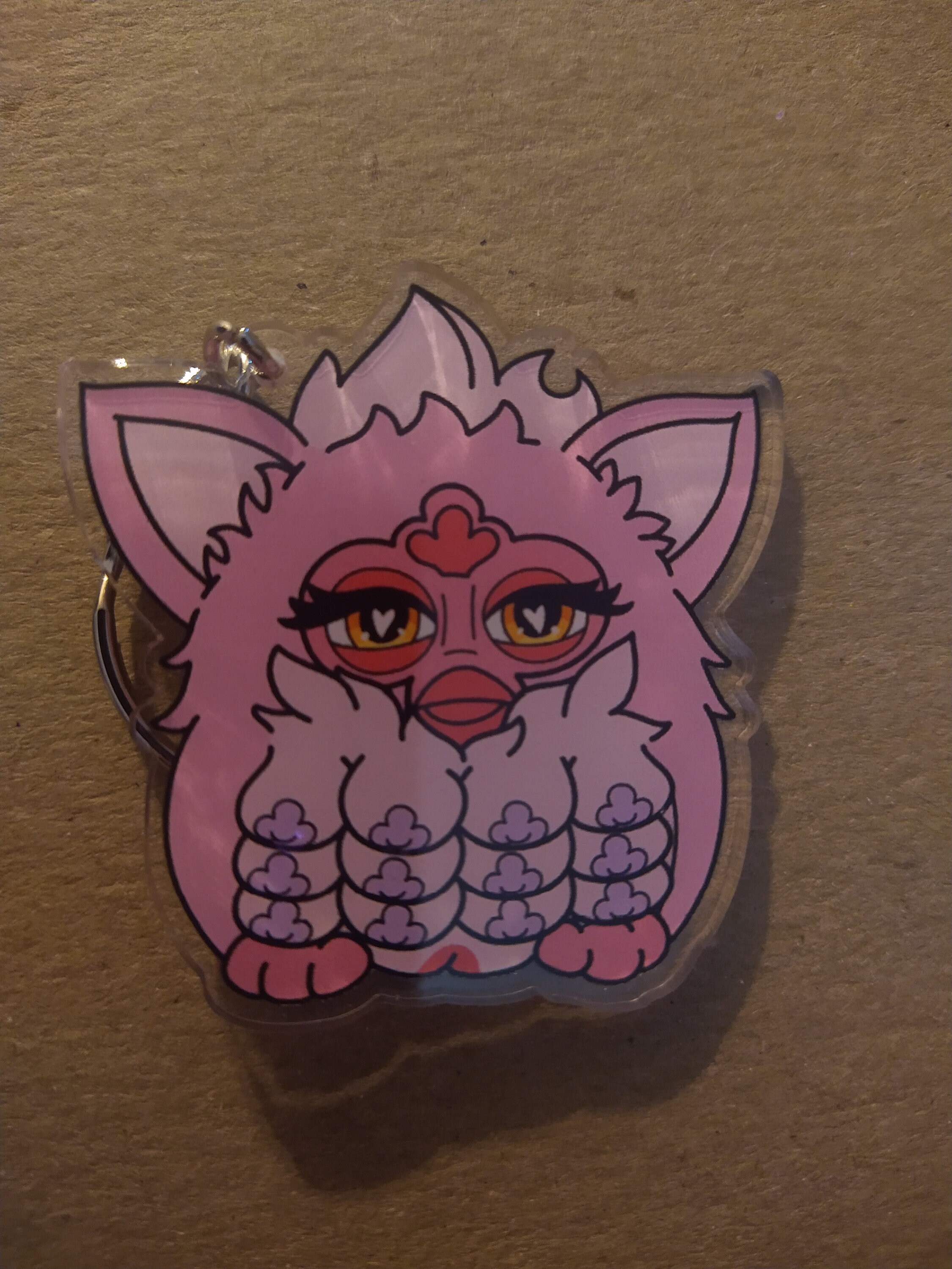 Kinky Light Pink Furby Keychain Etsy