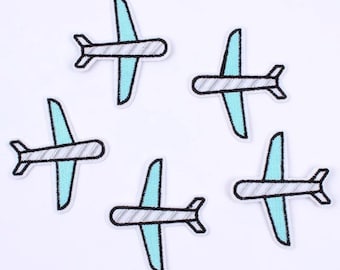 Airplane Iron On Patch – Embroidered Travel Applique