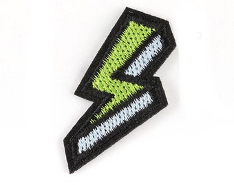 Lightning Iron On Patch- Superhero Patches- Comic Book Patch- Comical Patch- Action Patches