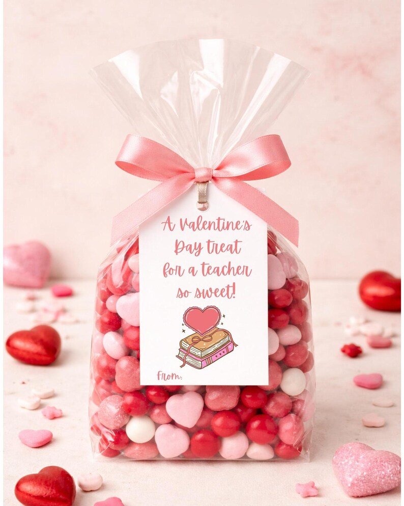 Teacher Valentine Gift Tag • Printable Treat Tag (instant Download) - Etsy