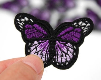 Purple Butterfly Iron On Patch | VSCO Butterfly Applique | Butterfly Patches for Backpacks and Clothing