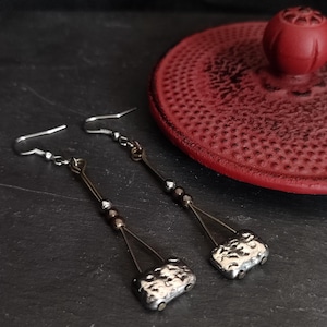 Medieval Warrior Earrings | Norse & Celtic Mythology Jewelry | Handmade Unisex Dangle Earrings | Rustic Viking Gladiator Style Accessories