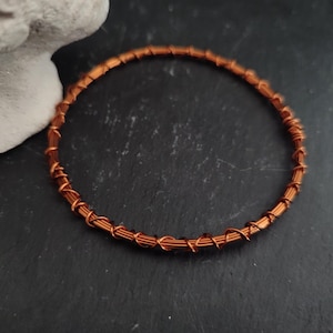 Bracciale in filo di rame puro – Bracciale unico nel suo genere, avvolto a mano
